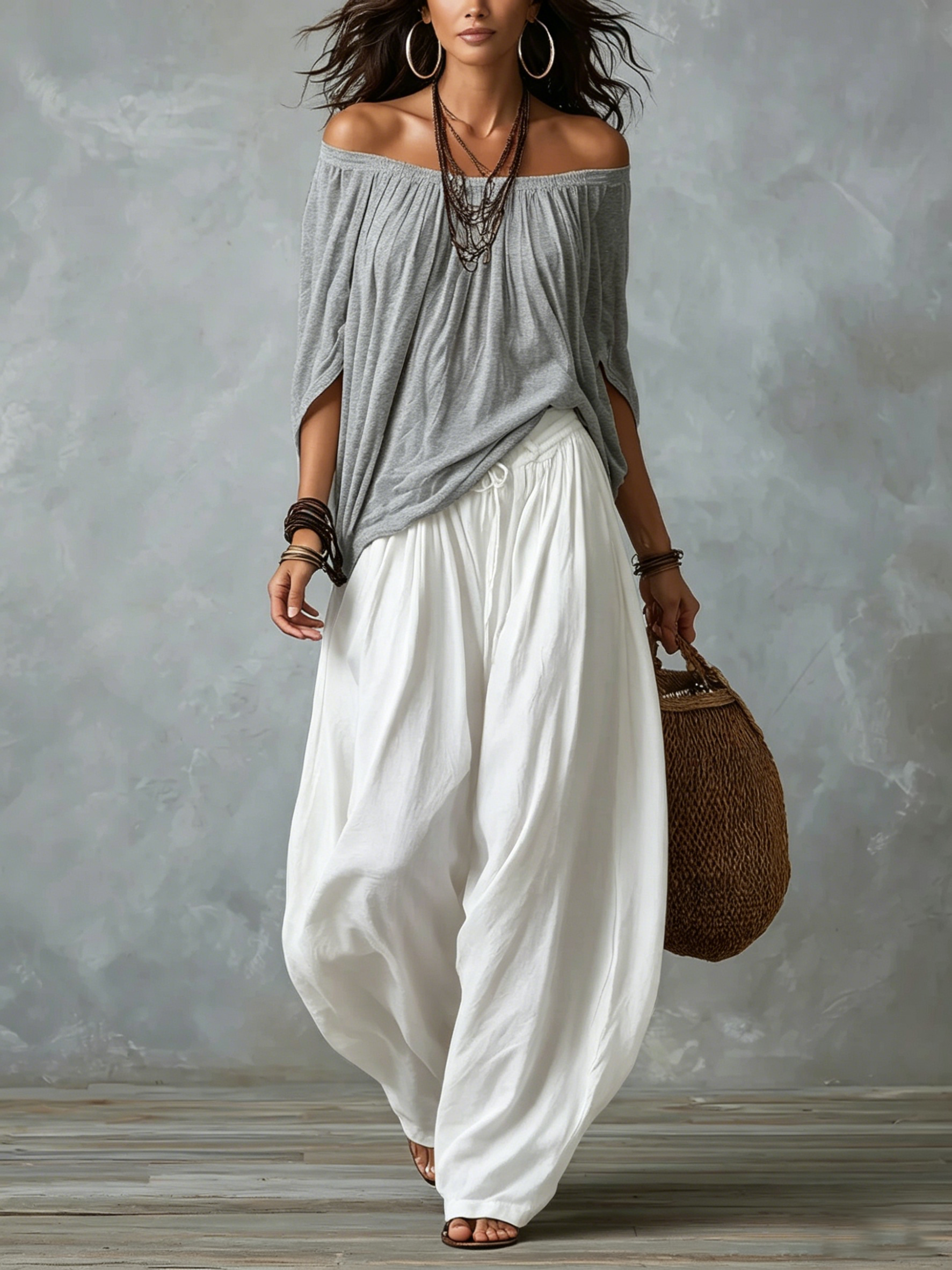 Gris et Blanc / 2XL